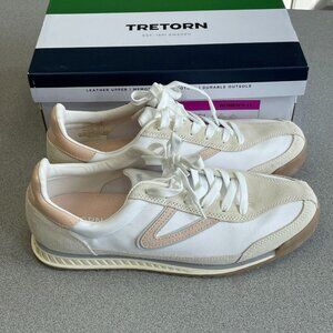 Tretorn Women's 11M Hailey Sneakers White & Pink Leather Upper